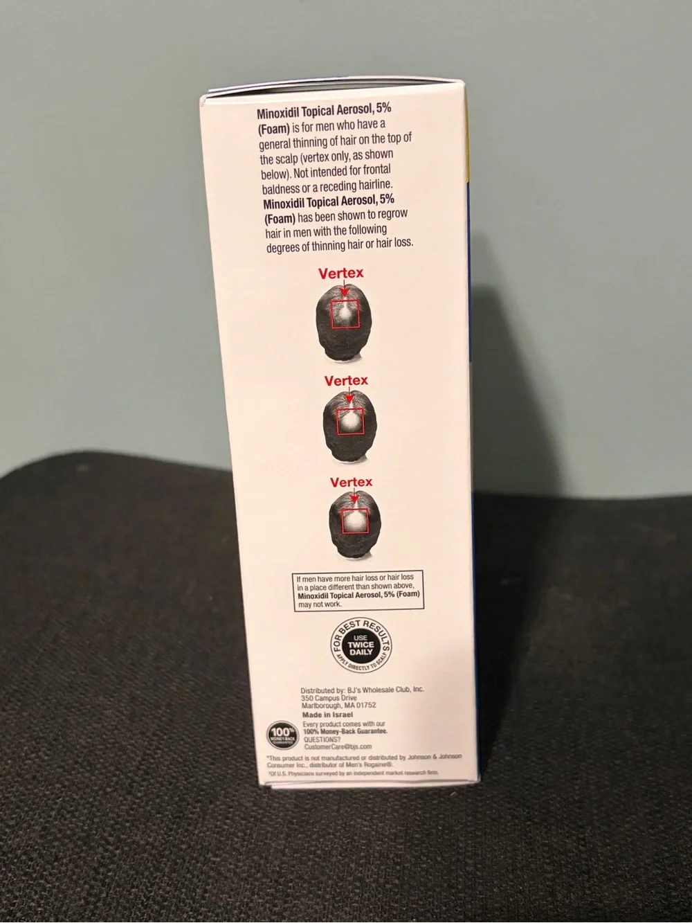 Berkley Jensen Minoxidil 5% Foam Hair Regrowth Treatment for Men - Blue